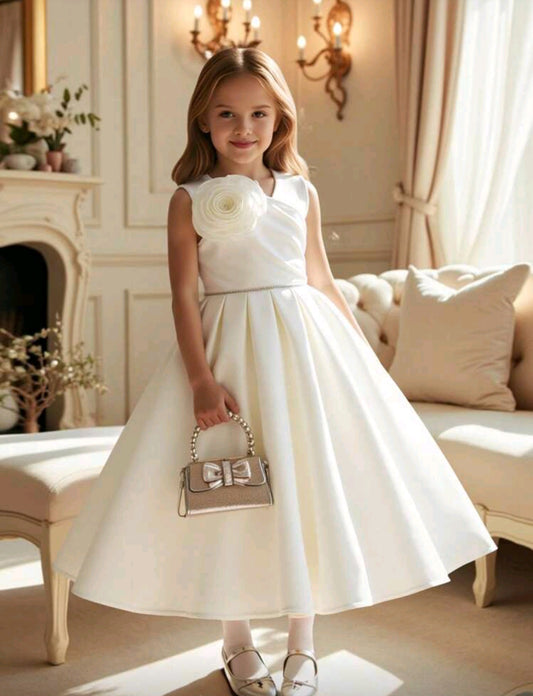 Vestido Blanco Elegante con detalle en moño