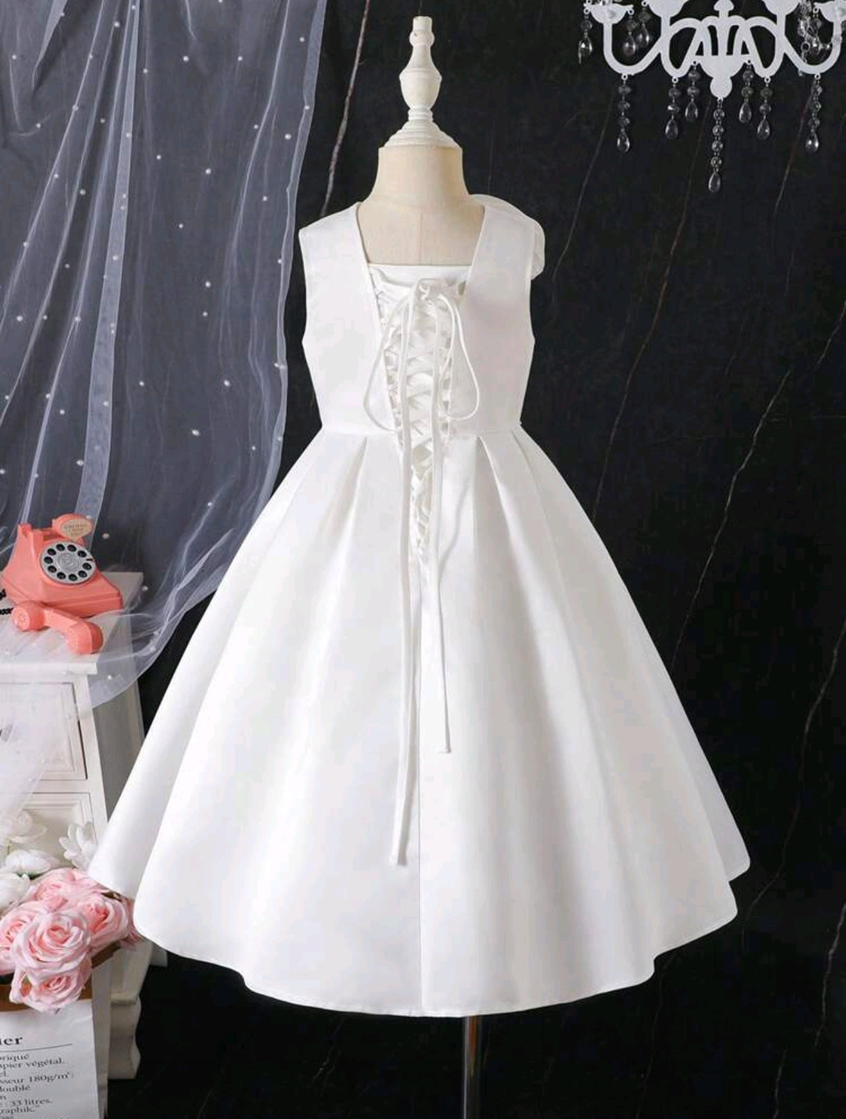 Vestido Blanco Elegante con detalle en moño