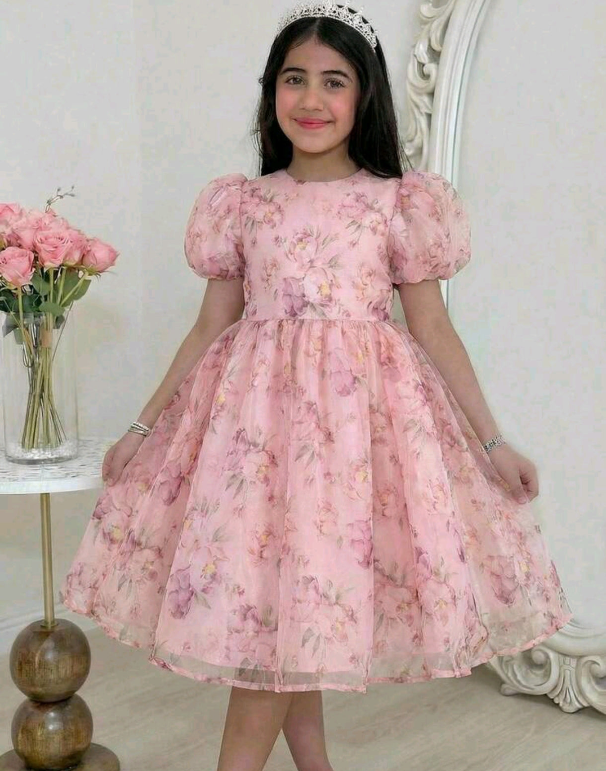 Vestido con mangas estampado floral
