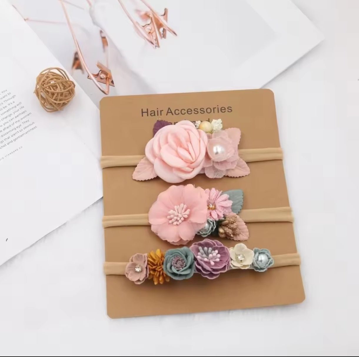 Acc. Diadema de Flores para bebé por unidad