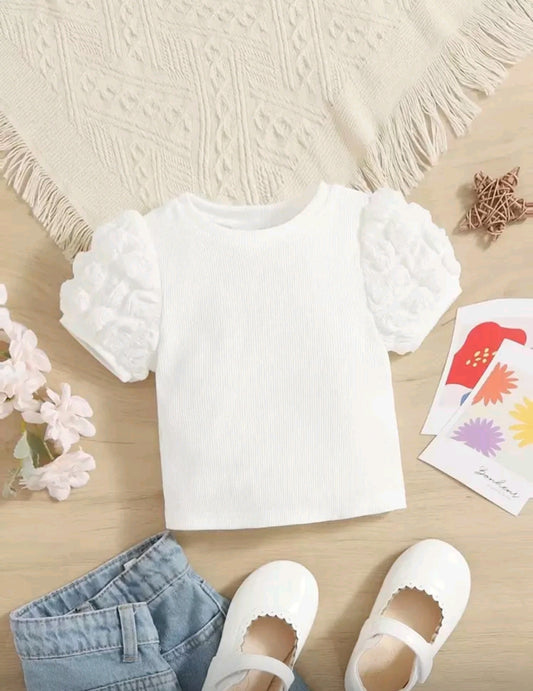 Blusa bebé de mangas abullonadas