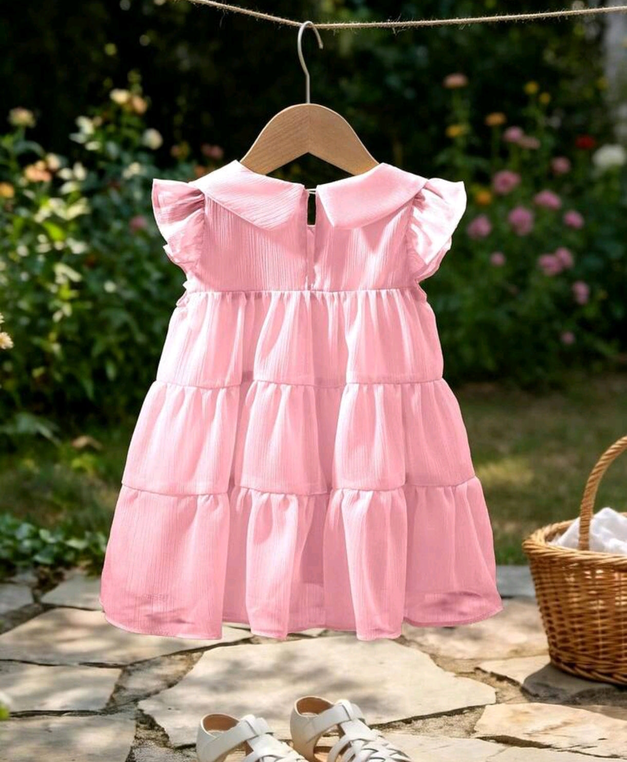 Vestido bebé casual mangas cortas