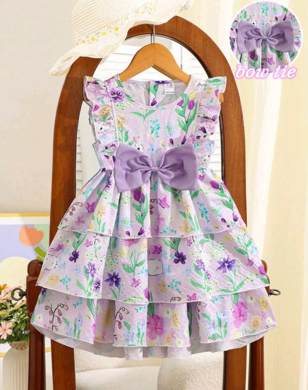 Vestido lila floral