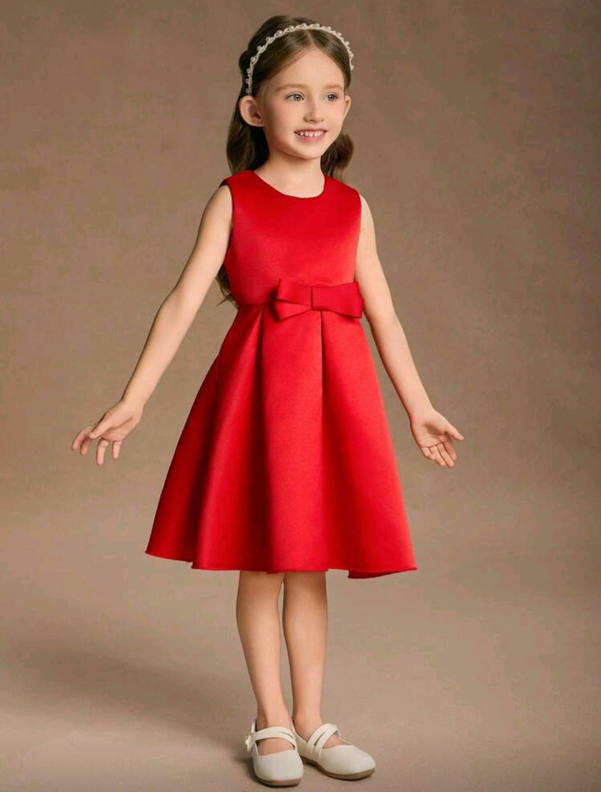 Vestido Elegante con moño frontal