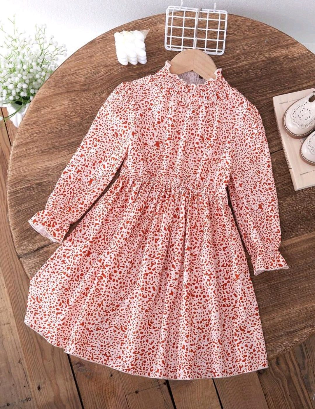 Vestido mangas largas con estampado