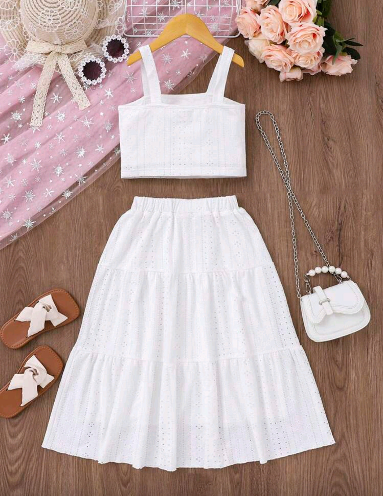 Top de tiritas + falda larga