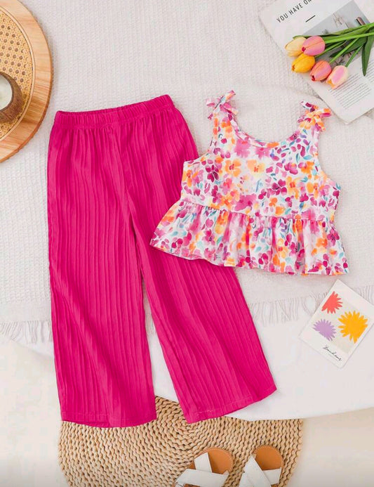 Blusa floral+ Pantalón