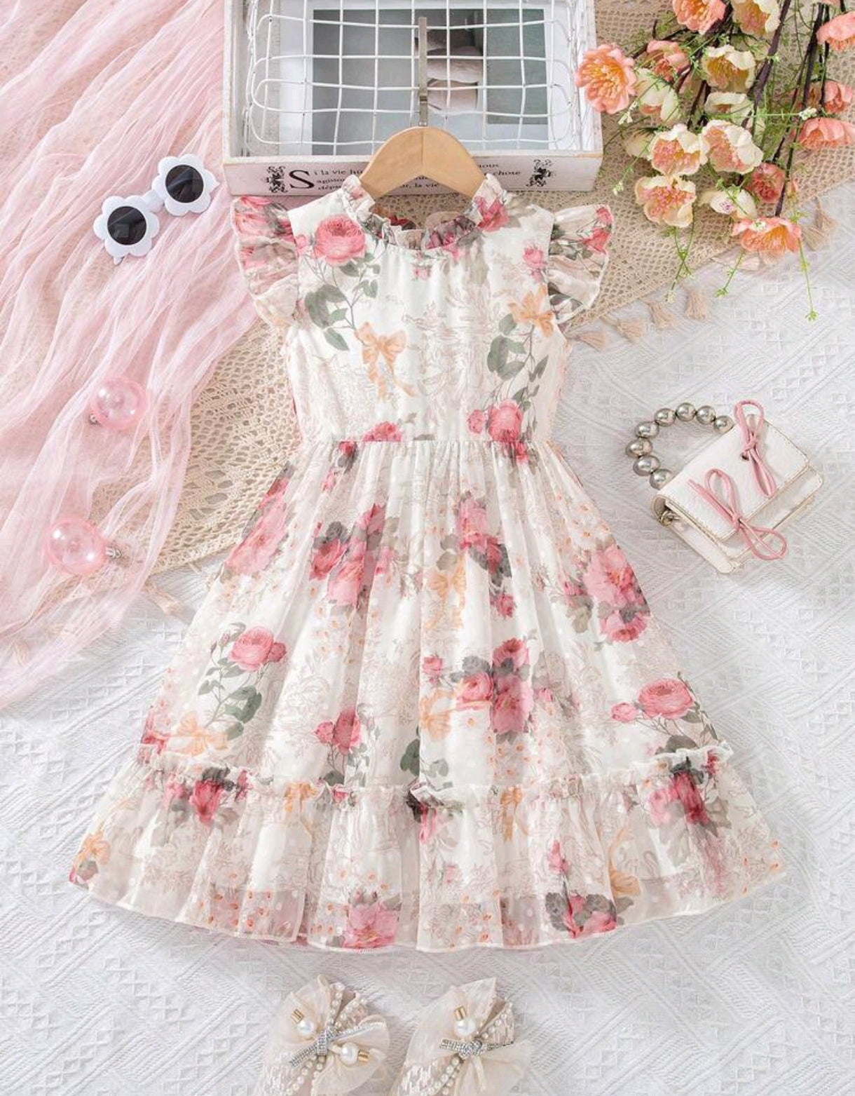 Vestido sin mangas Floral