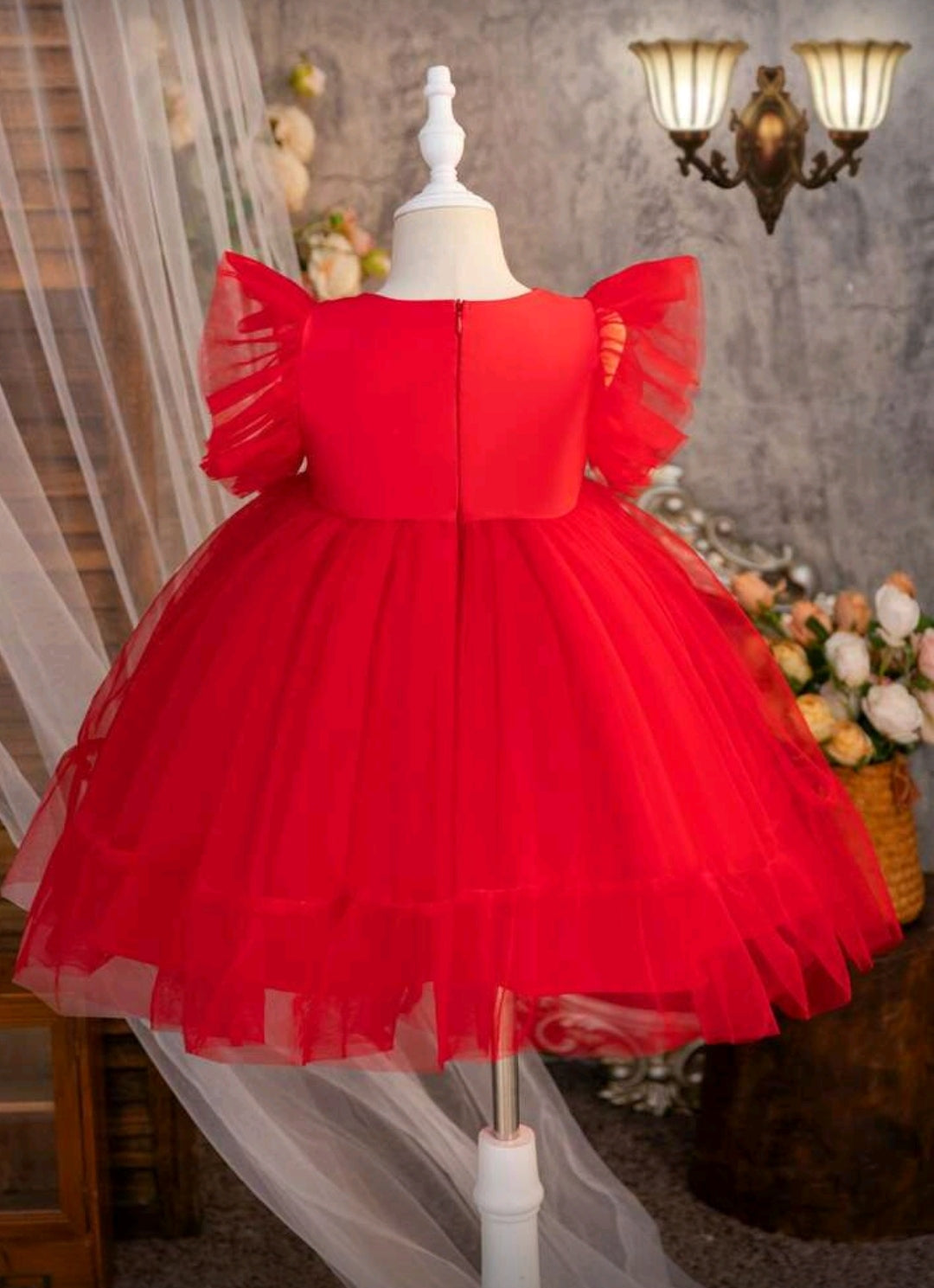 Vestido Elegante de tul con bordados