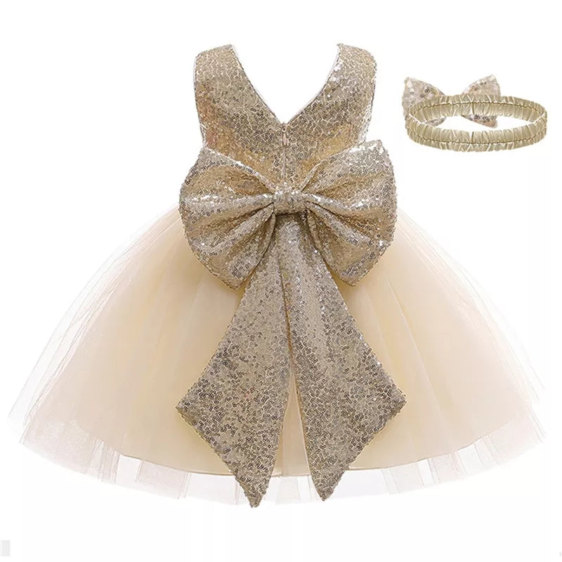 Vestido Elegante con lentejuelas y tul