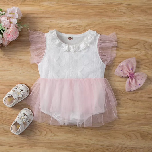 Body de algodón y tul