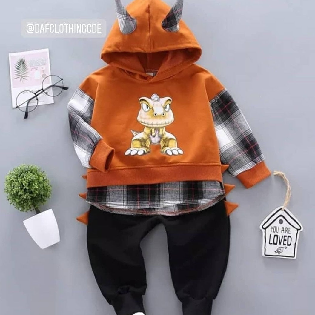 Niño. Conjunto de algodón Dino