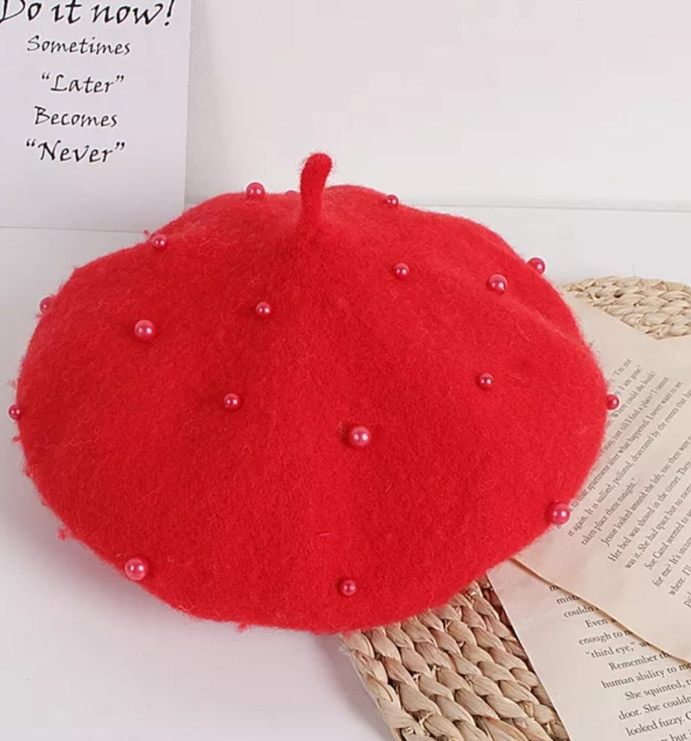 Acc.Boina con detalles en perlitas
