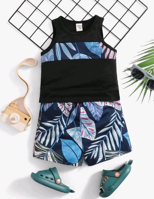 Conjunto niño bebé estampado tropical