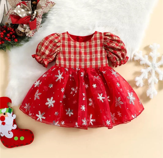 Vestido navideño con estampa