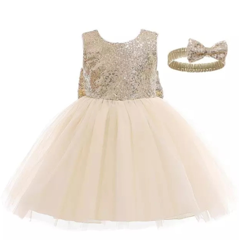 Vestido Elegante con lentejuelas y tul