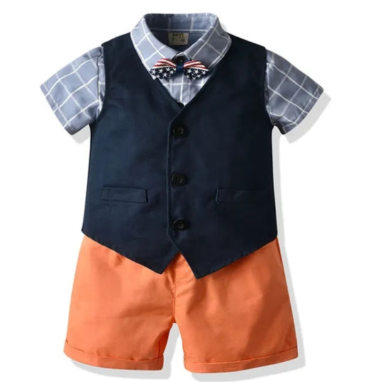 Conjunto niño. Camisa+ chaleco+ short